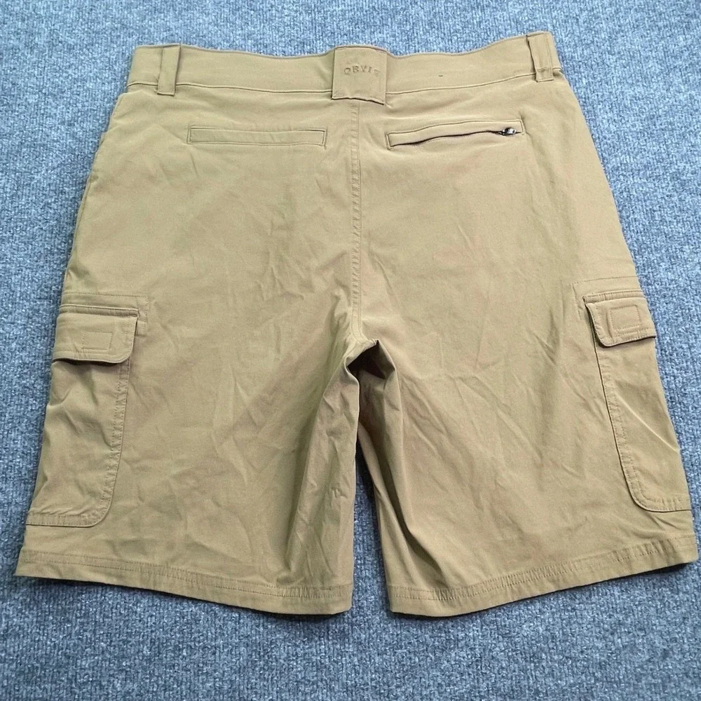 Orvis Cargo Short Mens 36 Tan Stretch Utility Hiking Outdoor Casual